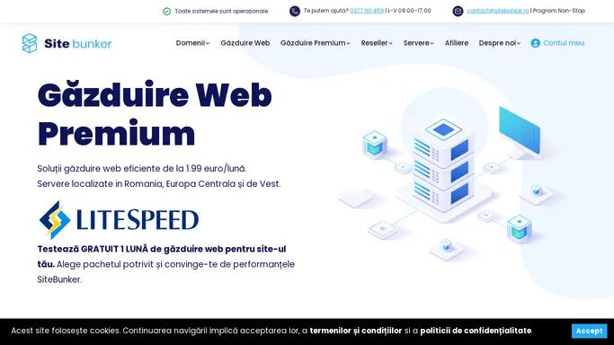 Gazduire Web Premium - Hosting Romania | Sitebunker.ro - Server VPS