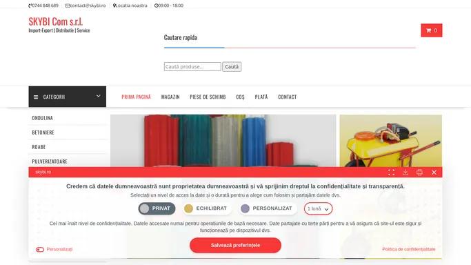 SKYBI COM s.r.l. Import-Export | Distributie | Service