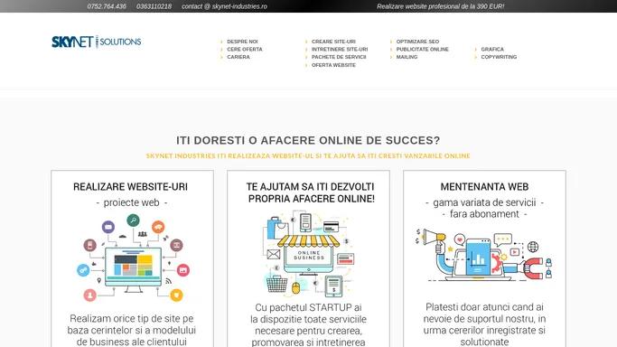 Creare Site, Intretinere si Promovare, Suport Web - SKYNET INDUSTRIES