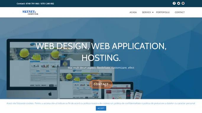 Skynet Computer- web design, web application, hosting – Servicii si solutii web complete pentru afacerea ta