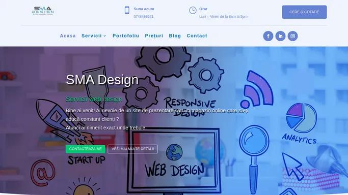SMA Design servicii web design Bucuresti - creare site web
