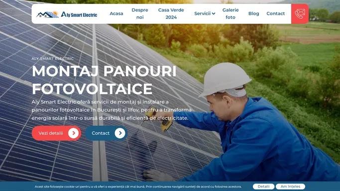 Instalatii Electrice Ilfov & Bucuresti, Bransamente, Montaj Sisteme Fotovoltaice | Aly Smart Electric | Servicii de instalatii electrice, bransamente si montaj sisteme fotovoltaice si solare in Ilfov si Bucuresti. Instalatori validati Ilfov ! Casa verde 2024! Solutii energetice in Ilfov si Bucuresti!