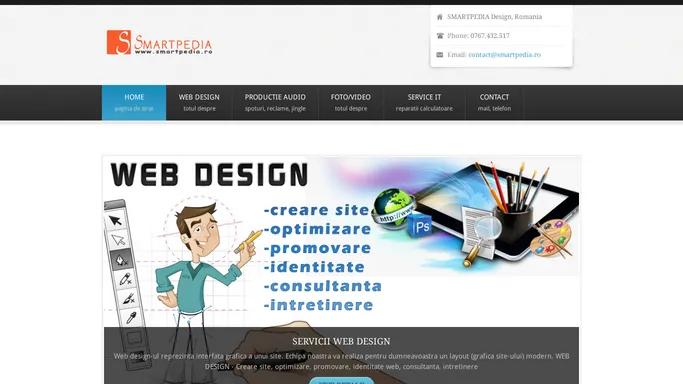 SMARTPEDIA - Web design, Productie audio, Servicii Foto Video, Service iT