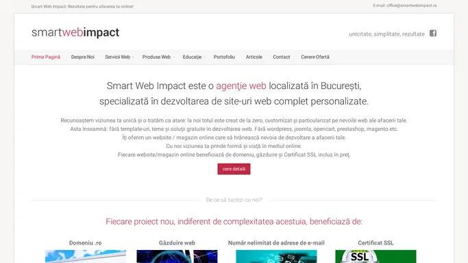 Smart Web Impact: Rezultate pentru afacerea ta online!
