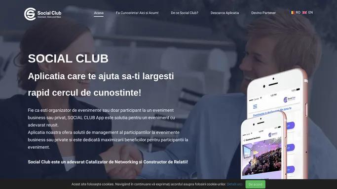 Social Club - Aplicatia care te ajuta sa-ti largesti rapid cercul de c...
