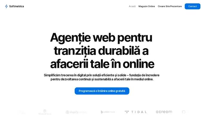 Softmetrica - Agentie web pentru tranzitia durabila a afacerii tale in online