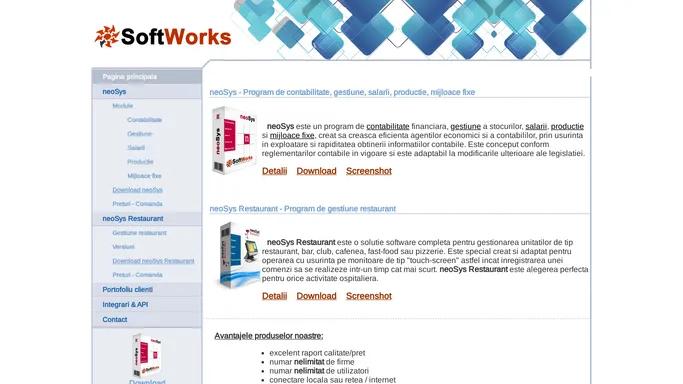 Programe de contabilitate, gestiune, salarii, productie, mijloace fixe - SoftWorks