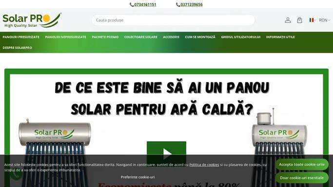 SolarPro - Panouri Solare Apa Calda