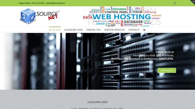 gazduire web, hosting, server dedicat, server email, hosting - sourceNet