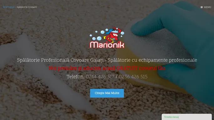 Marionik - Spalatorie Covoare Galati | Spalatorie Profesionala Covoare Galati | Spalare Covoare Galati | Spalatorie Auto Galati