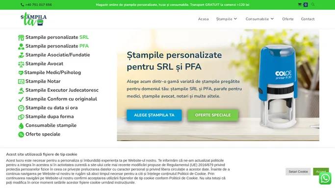 Stampile personalizate SRL/PFA, accesorii si consumabile