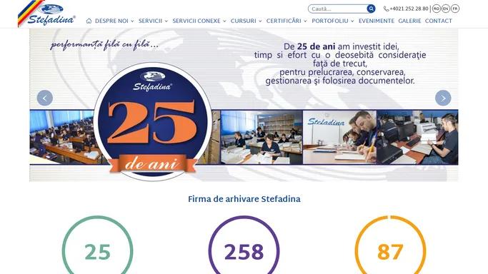 Firma Arhivare » Firma de Arhivare Documente Contabile » Stefadina®