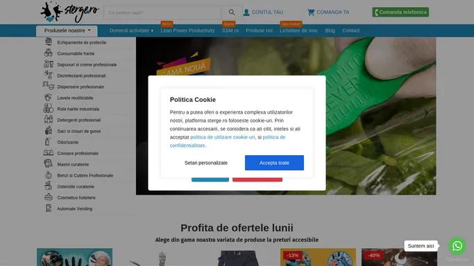 Produse de curatenie profesionale | Echipamente de protectie - Sterge.ro