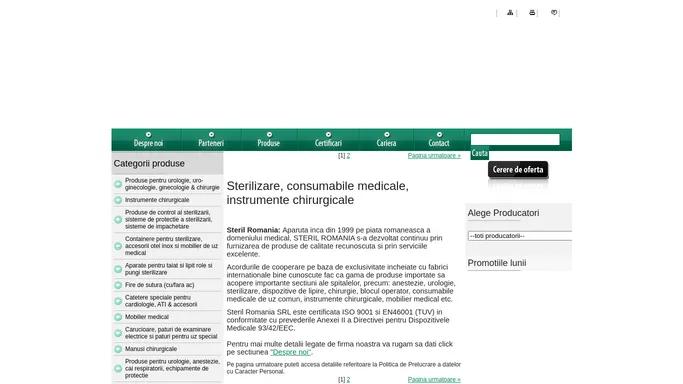 Sterilizare, consumabile medicale, instrumente chirurgicale: Steril.ro