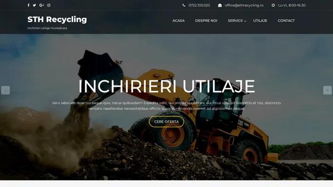 STH Recycling – Inchirieri utilaje Hunedoara