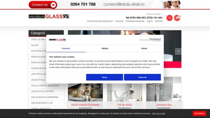 Modern Glass Art - Paravan dus, Usi sticla, Sticla bucatarie