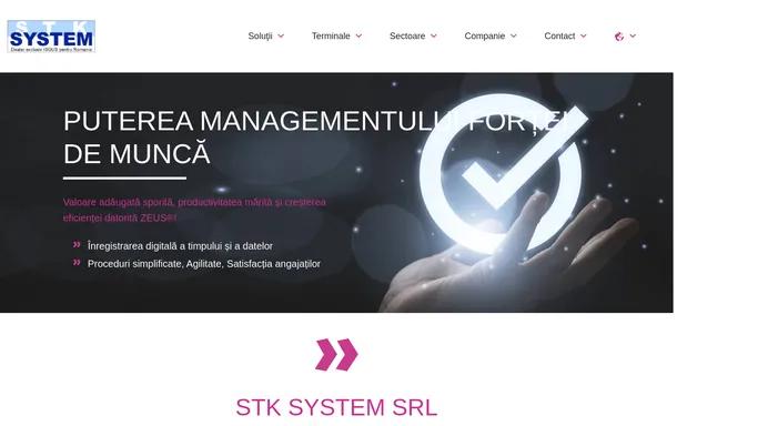 Pontaj-Controlul accesului-Planificare personal-culegerea date productie - STK SYSTEM SLR / STK SYSTEM SRL