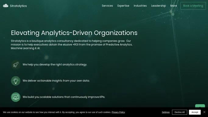 Stratolytics | Elevating analytics-driven companies | RGM | CLV