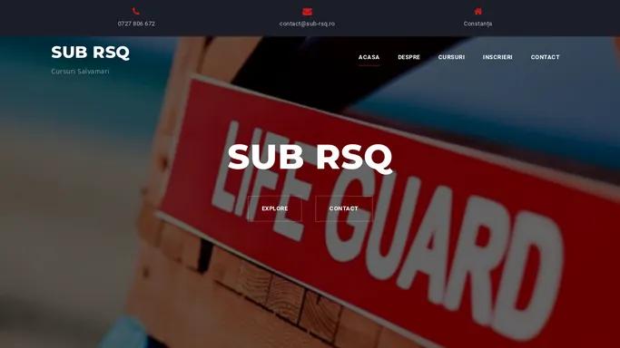 SUB RSQ – Cursuri Salvamari