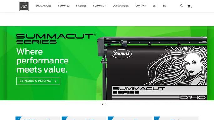 Summa Romania SummaCut Summa S2 Summa F - SummaCut - Summa S2 Series - Summa F - Cutter D-Vision SRL