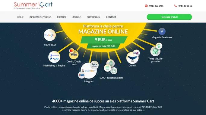 Summer Cart - platforma magazine online | Platforma E-commerce cu cele mai bogate functionalitati din Romania