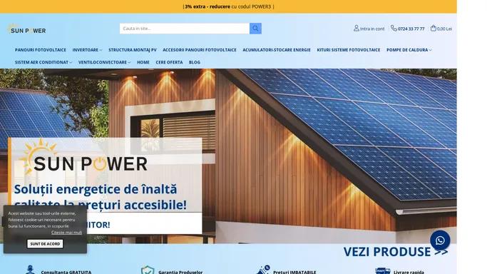 ☀️SunPower.ro - Magazin specializat in panouri fotovoltaice, invertoare , structuri de montaj, accesorii si multe altele!