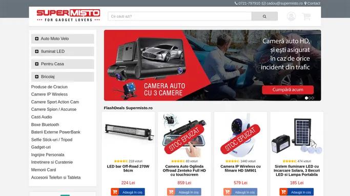 Gadgeturi Supermisto - Camere Auto, Camere Wireless, Boxe Bluetooth, Car Kit si multe altele