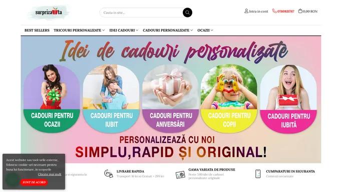 Cadouri personalizate | Surprizata.ro