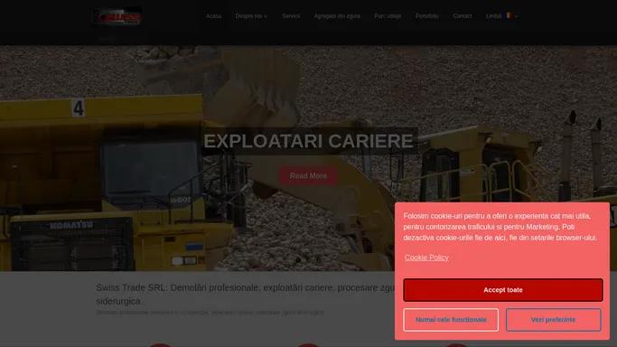 Firma de demolari profesionale, ecologizari, transport utilaje, transporturi pentru constructii: Swiss Trade Hunedoara – Swiss Trade: firma de demolari, ecologizari, transport utilaje, transporturi pentru constructii