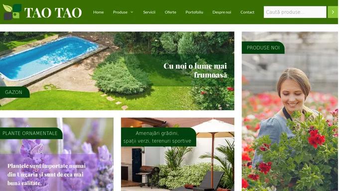 Amenajari gradini, plantare gazon, flori din productie proprie - Tao-Tao