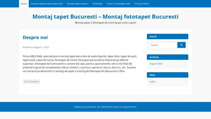 Montaj tapet Bucuresti – Montaj fototapet Bucuresti - Montaj tapet si fototapet de orice tip pe orice suport