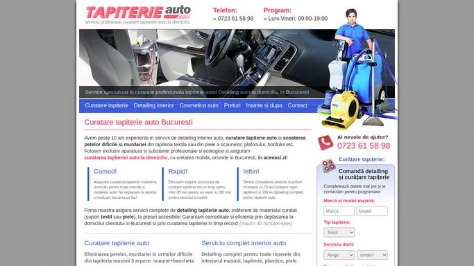 Tapiterie Auto Bucuresti. Curatare tapiterie auto la domiciliu