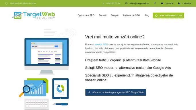 Agentie SEO Ecommerce, +15 ani Experienta | Romanian SEO Agency - TargetWeb