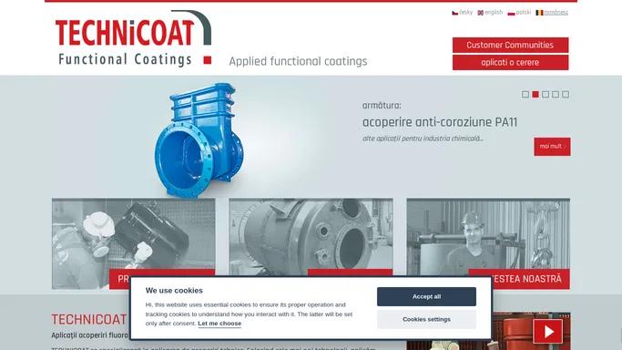 Uvod - TECHNICOAT | Applied functional coatings