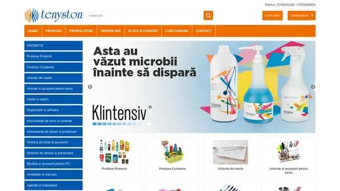 Tenyston Office : Magazin virtual cu articole, produse, echipamente de birotica si papetarie