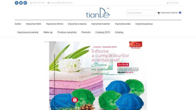 TianDe - Magazin de cosmetice, ingrijirea pielii, frumusete, ingrijire, aspect