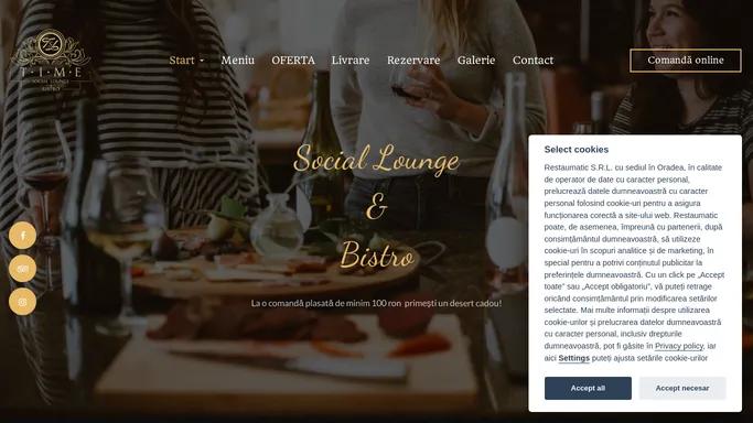 Time Social Lounge & Bistro - Comanda si achita online - Time Social Lounge & Bistro