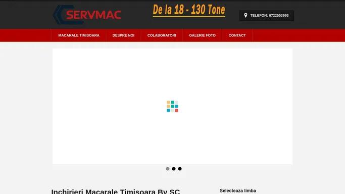 Inchirieri Macarale Timisoara By SC SERVMAC SRL | 