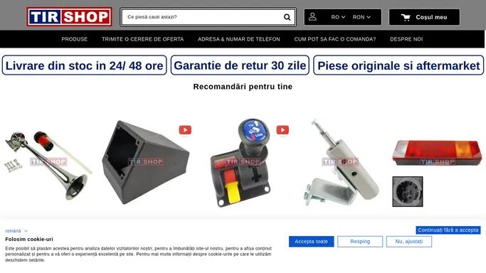Acasa | TirShop.ro Pentru camioane, semiremorci si autoutilitare