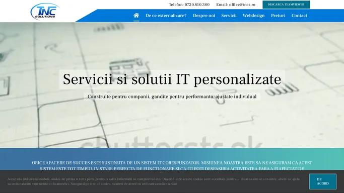 Servicii externalizate IT. Consultanta si mententanta - TNC Solutions