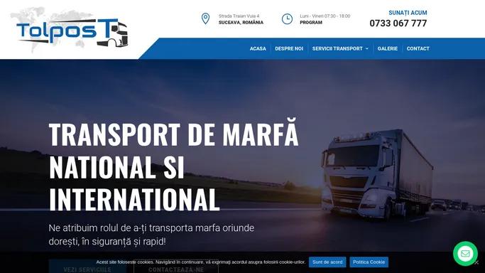 Transport Marfa Rutier | National | International | Servicii Rapide