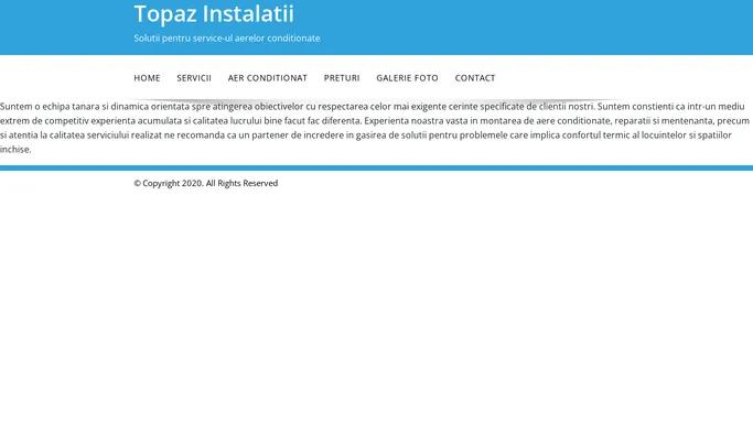 Topaz Instalatii – Solutii pentru service-ul aerelor conditionate