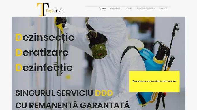 Top Toxic, Servicii pentru dezinsectie, deratizare si dezinfectie la un pret foarte accesibil.