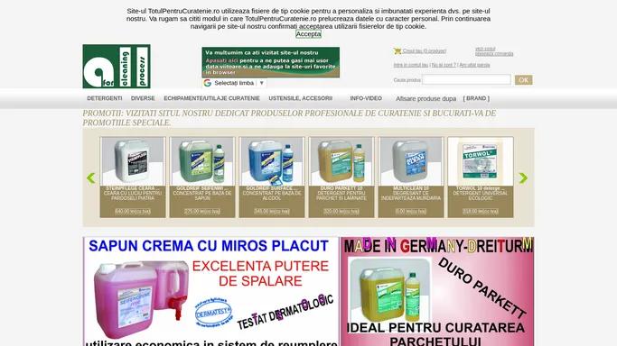 Produse curatenie - Ustensile curatenie - Detergenti - Echipamente curatenie - Aspiratoare profesionale