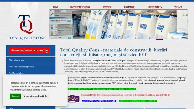 Materiale de constructii, finisaje, servicii | Total Quality Cons Cluj