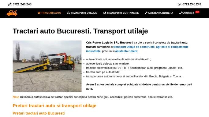 Tractari auto Bucuresti » Tractari auto si transport utilaje 24/7