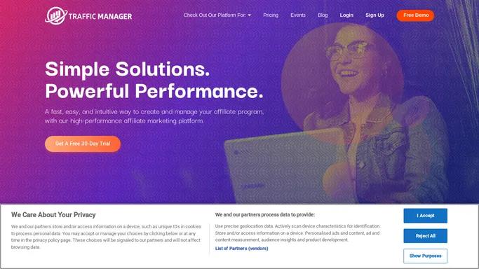 TrafficManager - Affiliate Tracking Platform - Performance Marketing Software