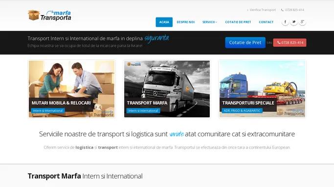 Transport Marfa Intern si International, Logistica si Depozitare