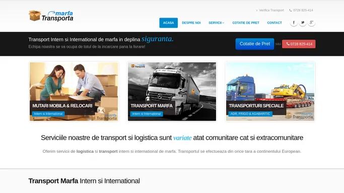 Transport Marfa Intern si International, Logistica si Depozitare