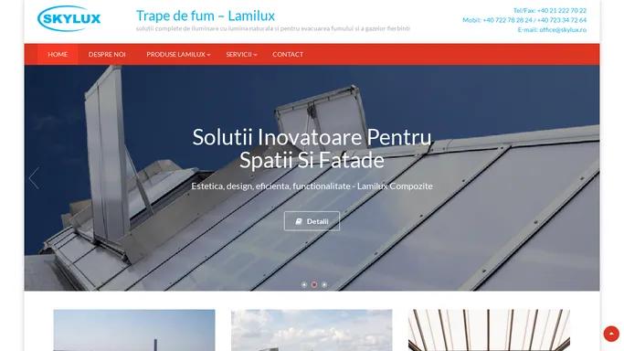 Trape de fum - Lamilux | solutii complete de iluminare cu lumina naturala si pentru evacuarea fumului si a gazelor fierbinti